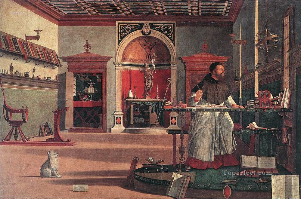 聖オーガスティンのビジョン ヴィットーレ カルパッチョ油絵
